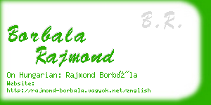 borbala rajmond business card